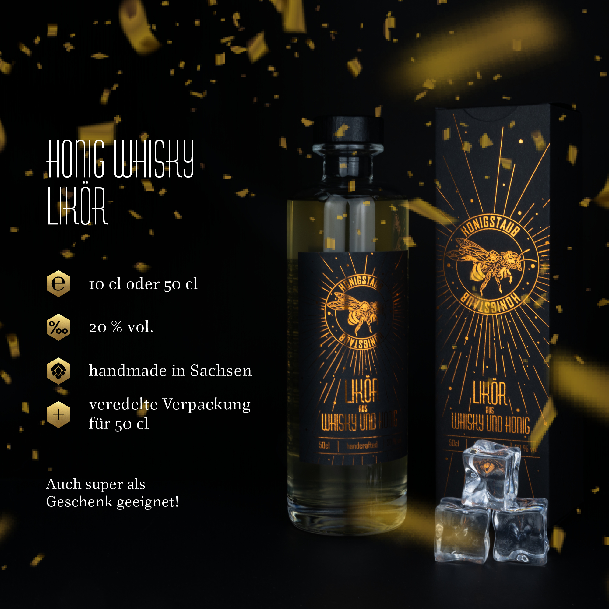 Honigstaub Whisky Honig Likör 10cl 