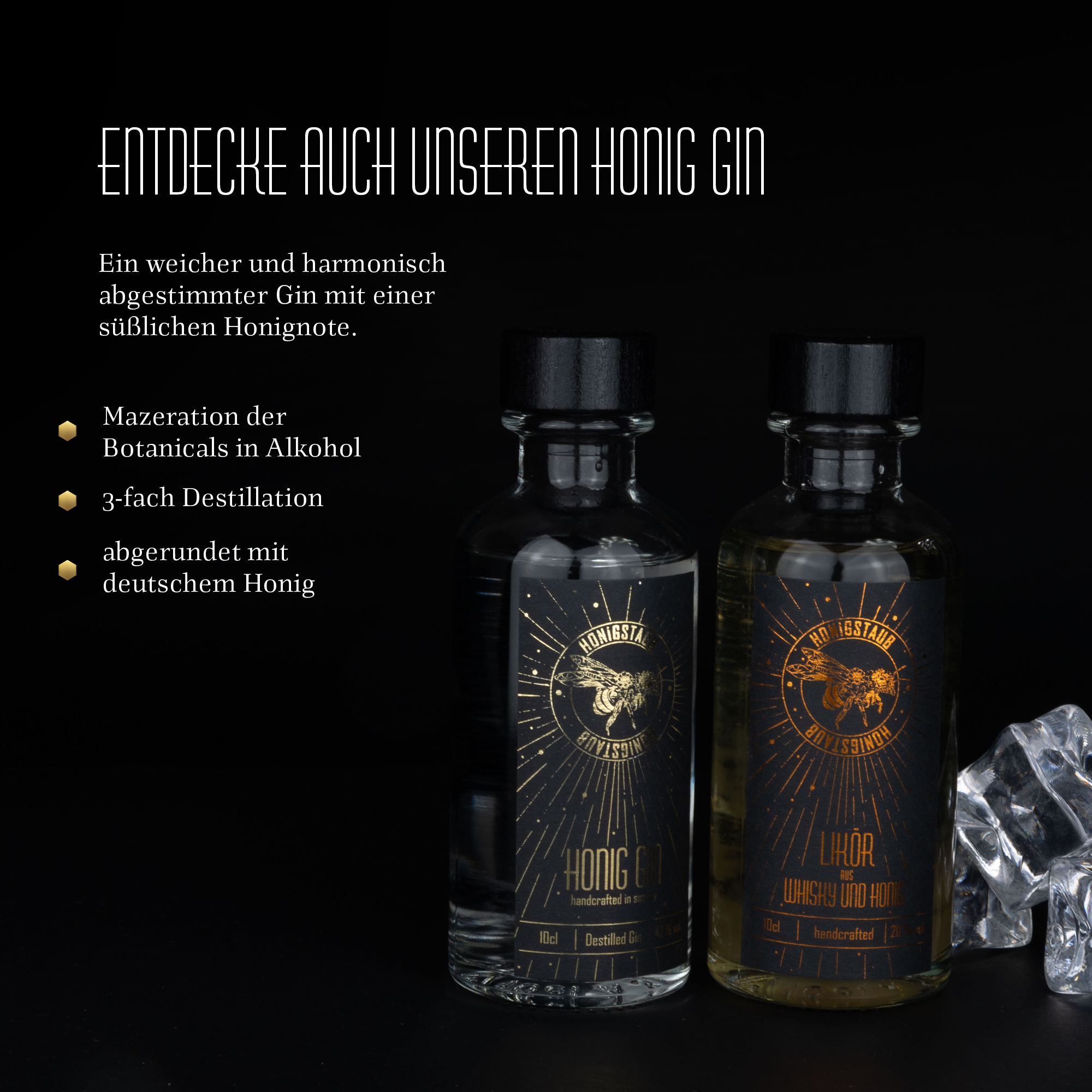 Honigstaub Whisky Honig Likör 10cl 