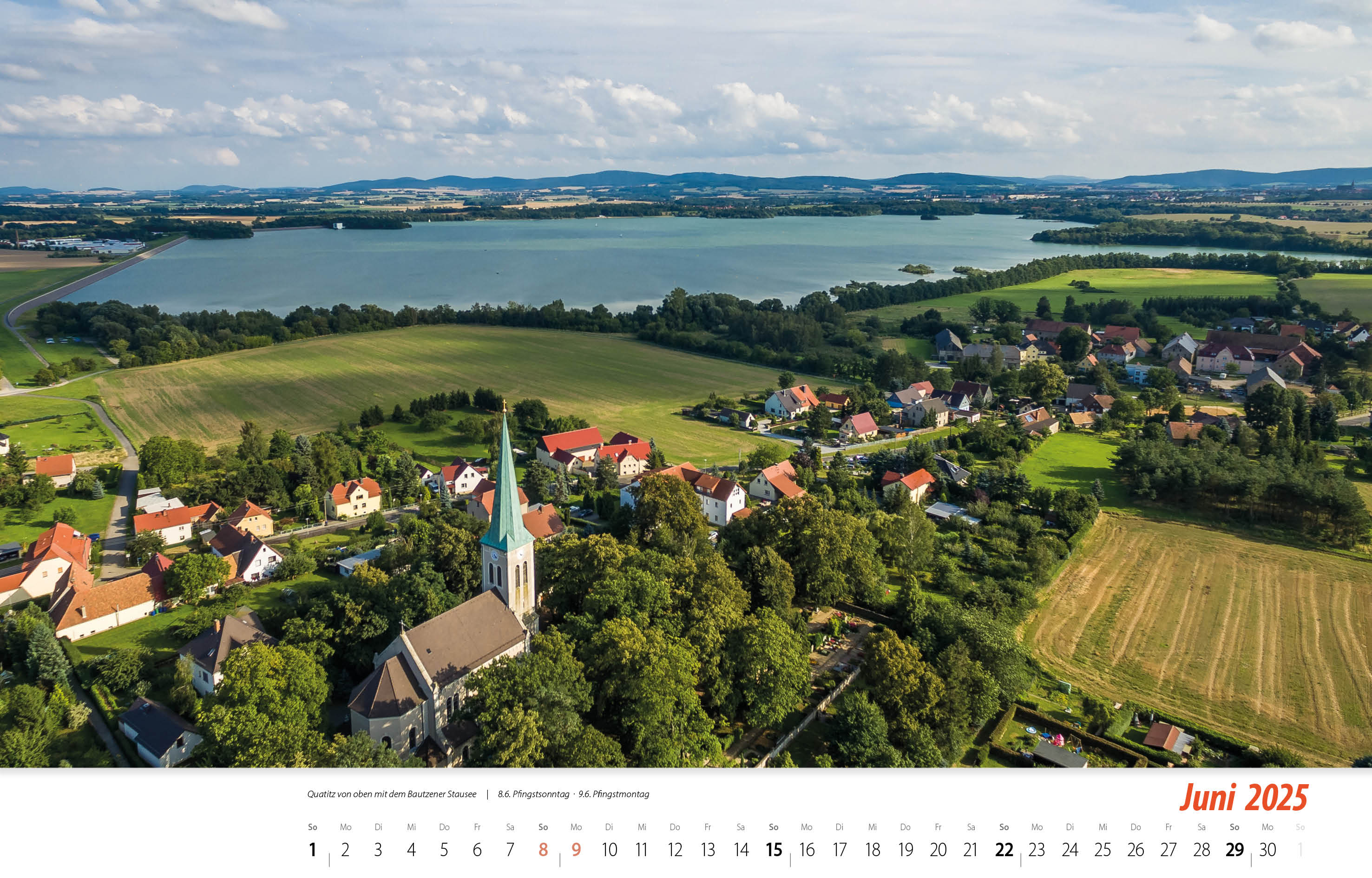 Bautzen Kalender 2025 vorgedruckt Juni 2025
