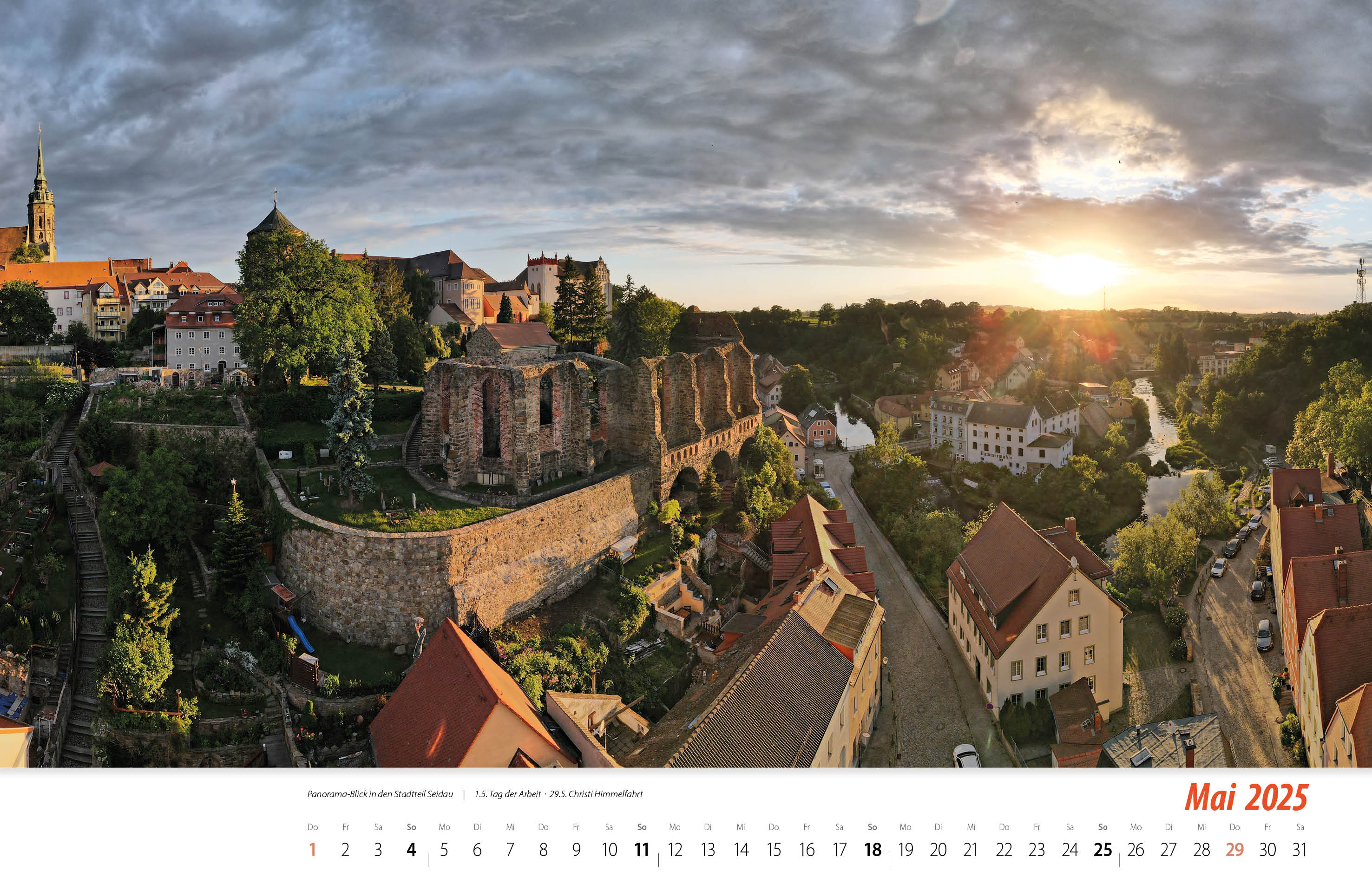 Bautzen Kalender 2025 vorgedruckt Mai 2025