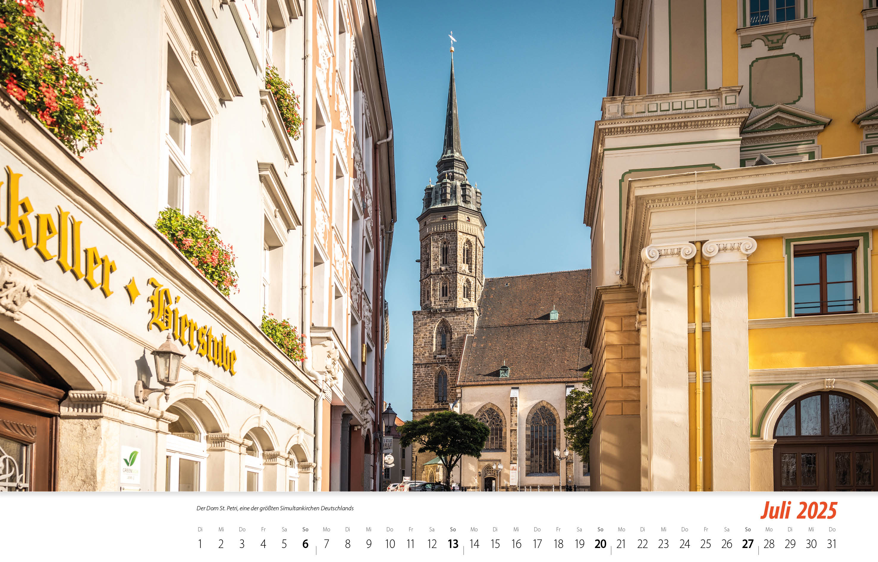 Bautzen Kalender 2025 vorgedruckt Juli 2025