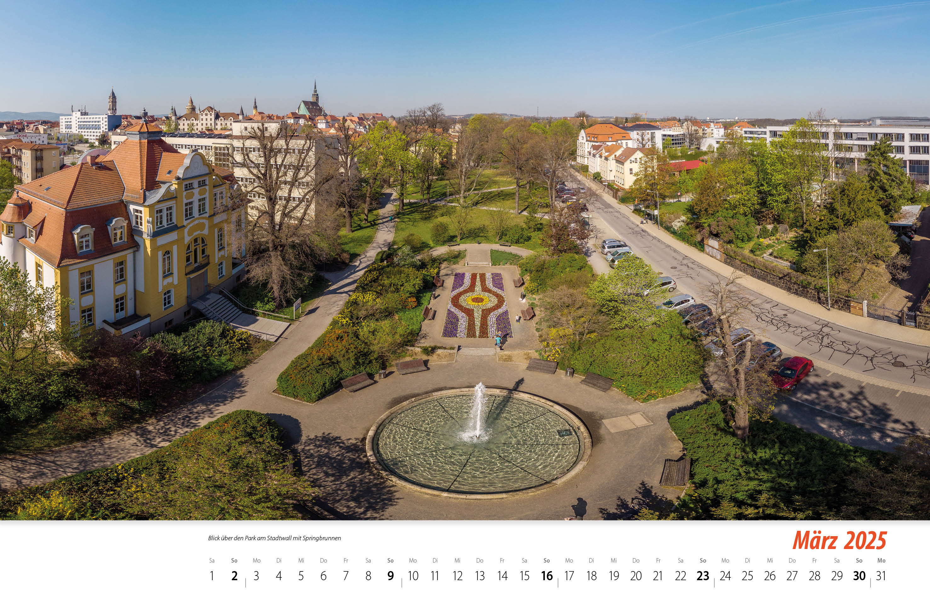 Bautzen Kalender 2025 vorgedruckt März 2025